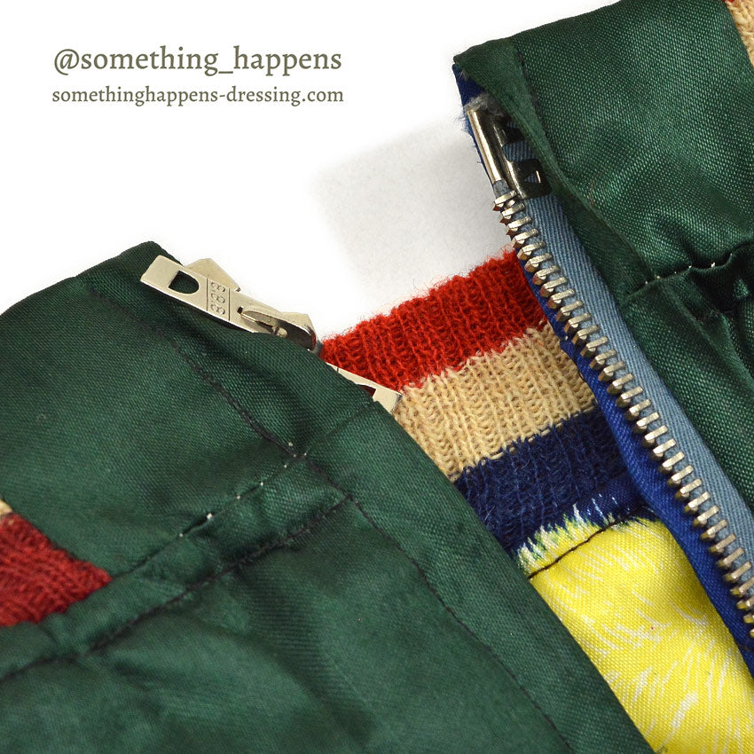 1940s- JAPAN SOUVENIR JACKET PRINTED TIGER HEAD Printed Sukajan Jacket...