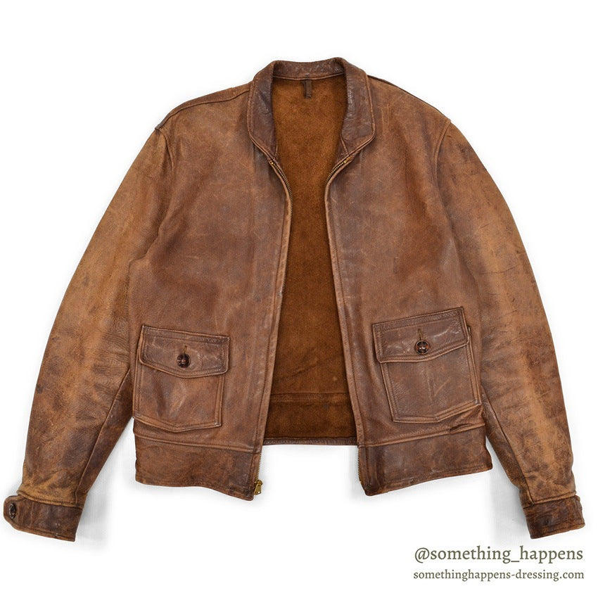 1930's HORSEHIDE BROWN LEATHER COSSACK JACKET ...