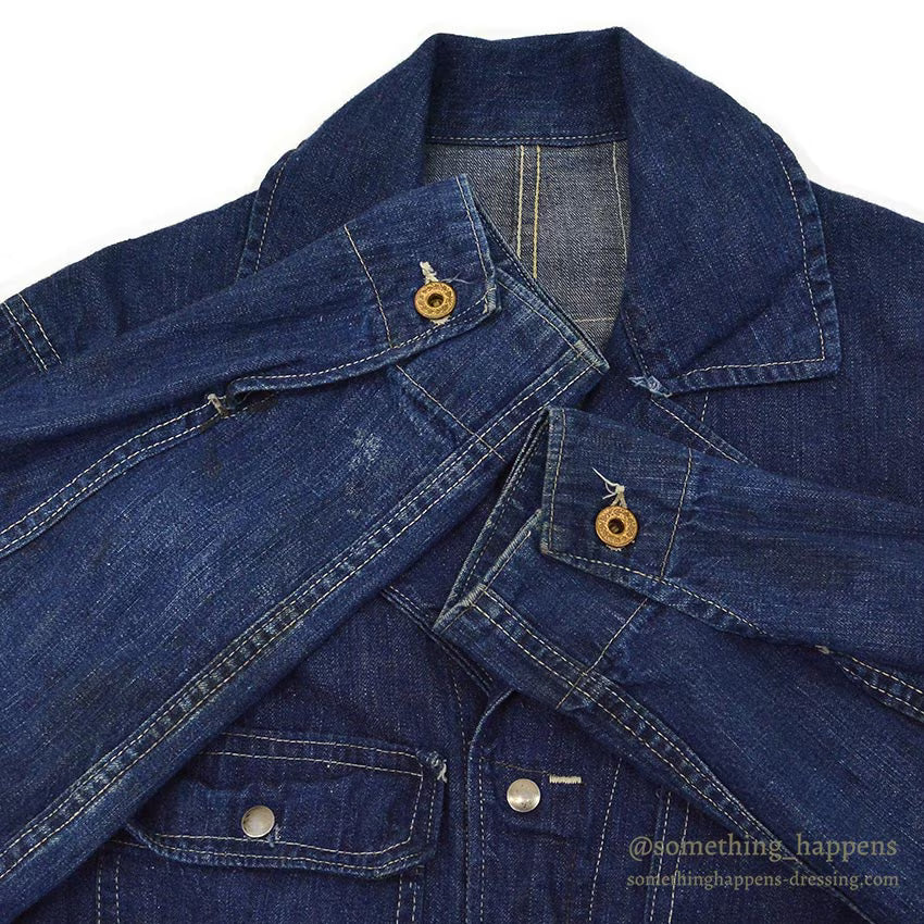 1940's UNKNOWN DENIM COVERALLS / DARK ...