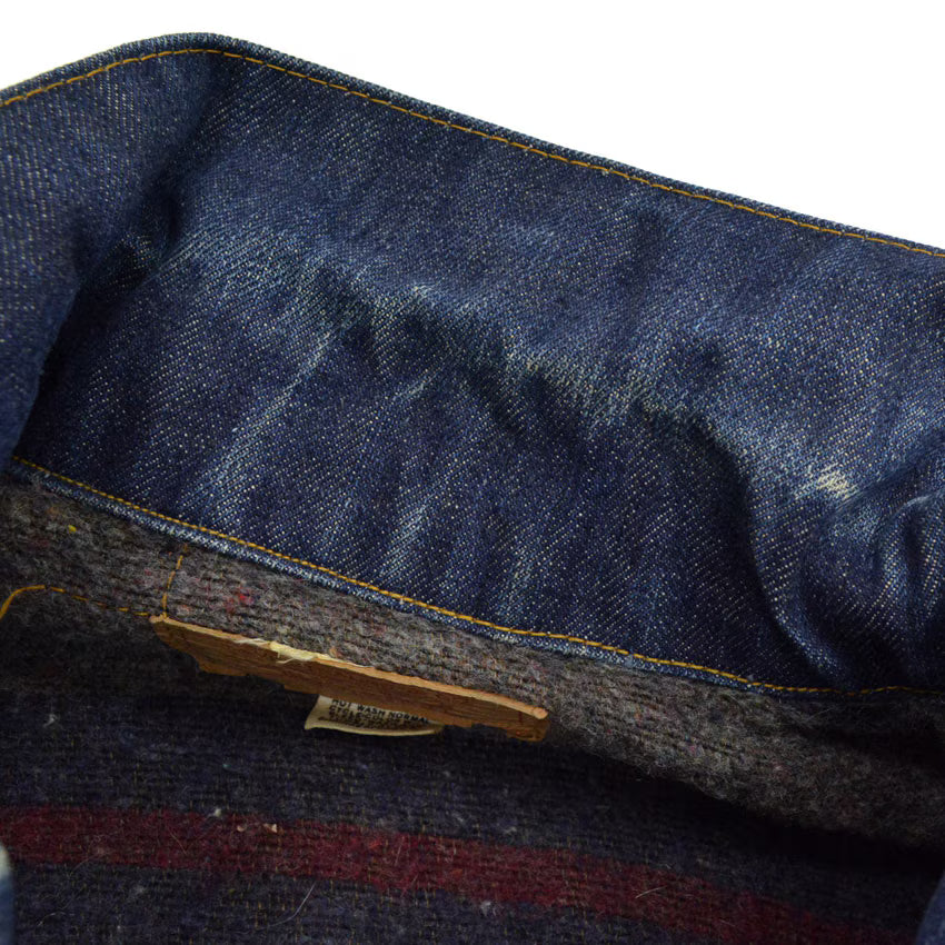 60s Levi's 70505-0317 BIG-E Dark Navy Blanket... Size 38