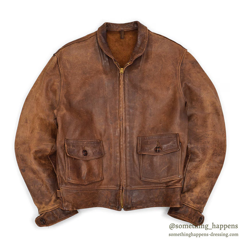 1930's HORSEHIDE BROWN LEATHER COSSACK JACKET ...
