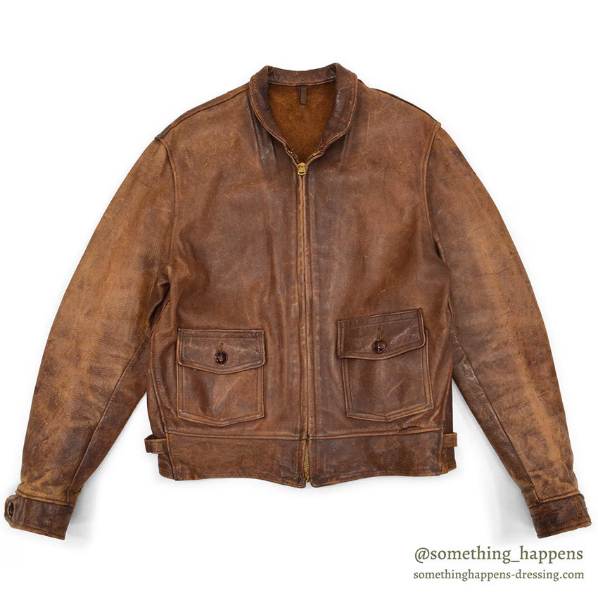 1930's HORSEHIDE BROWN LEATHER COSSACK JACKET ...