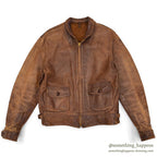 1930's HORSEHIDE BROWN LEATHER COSSACK JACKET ...