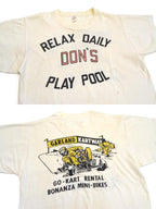 60's　CHEROKEE 'RELAX DAILY…'  GO KART 両面プリント 染み込み Tシャツ レア　SIZE M