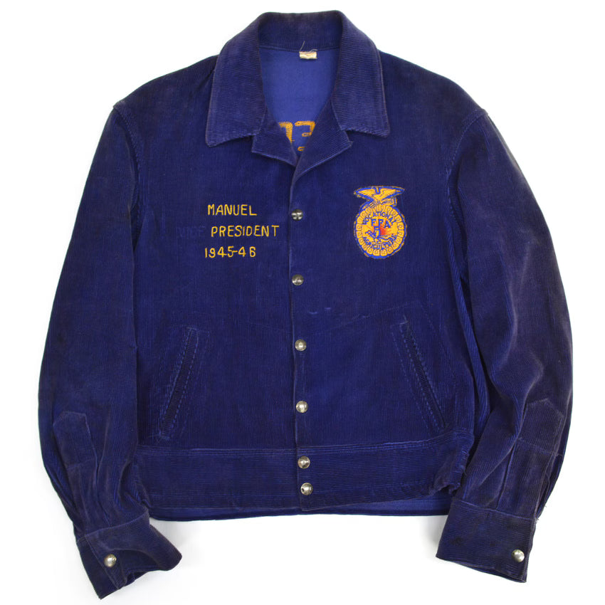 40's FFA embroidery button front jacket, rare... 42