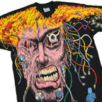 90's LIQUID BLUE 'X-man' Overprint!! Silkscreen T-shirt... L