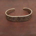 Early'' 1900's Navajo Swastika Ingot Silver Bangle...