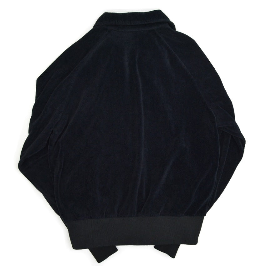 70's NIKE ALL BLACK VELOR TRACK JACKET... L