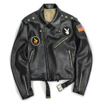 50's Vinyl Leather Two Star Double riders Jacket... 40