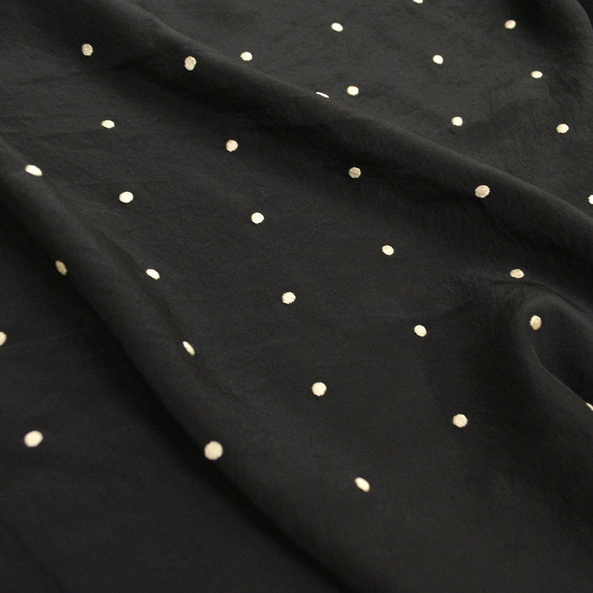 Old Polka Dots Black & Silver Scarf...