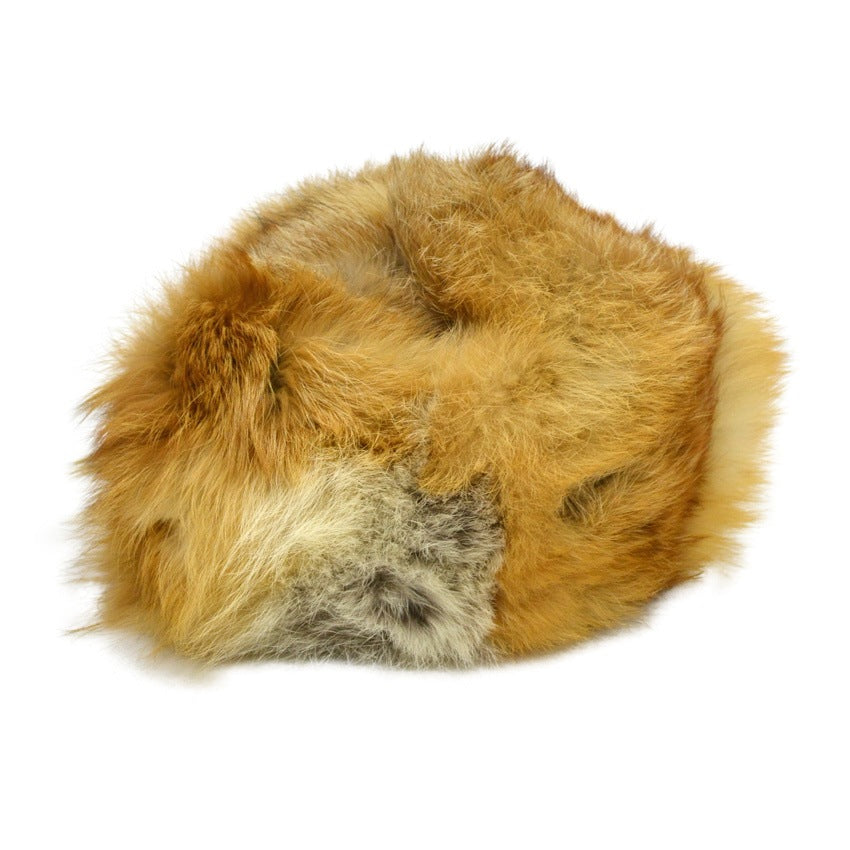 ~70's Gold Fur Hat ... 58cm
