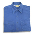 80's LLBean 'CHAMOIS CLOTH SHIRT' Blue... M