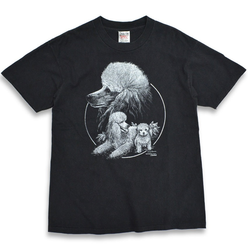90's ONEITA Poodle T-shirt... L