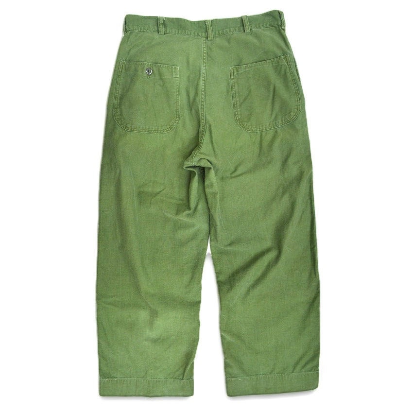 60's USMC P-58 UTILITY COTTON SATEEN TROUSERS... W33×L28