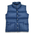 80's THE NORTH FACE Brown Tag Down Vest Navy ... XS