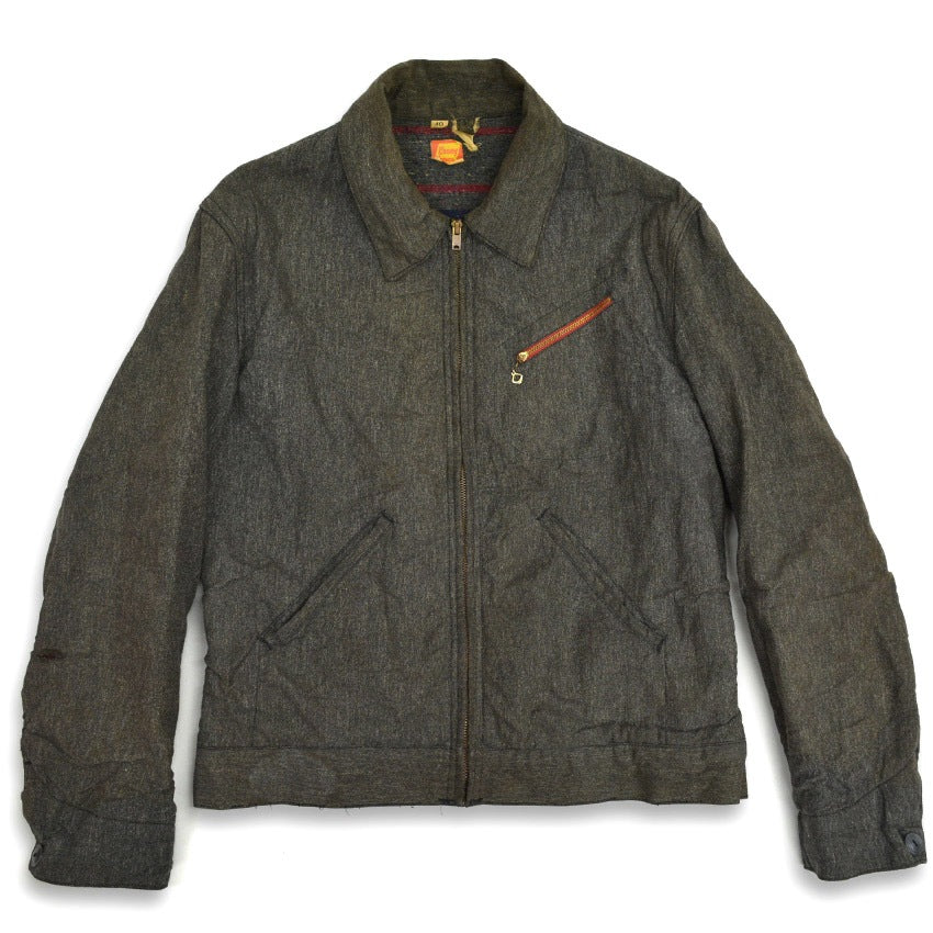 1950s- Casey Jones Black Chambray Work Jacket... 40