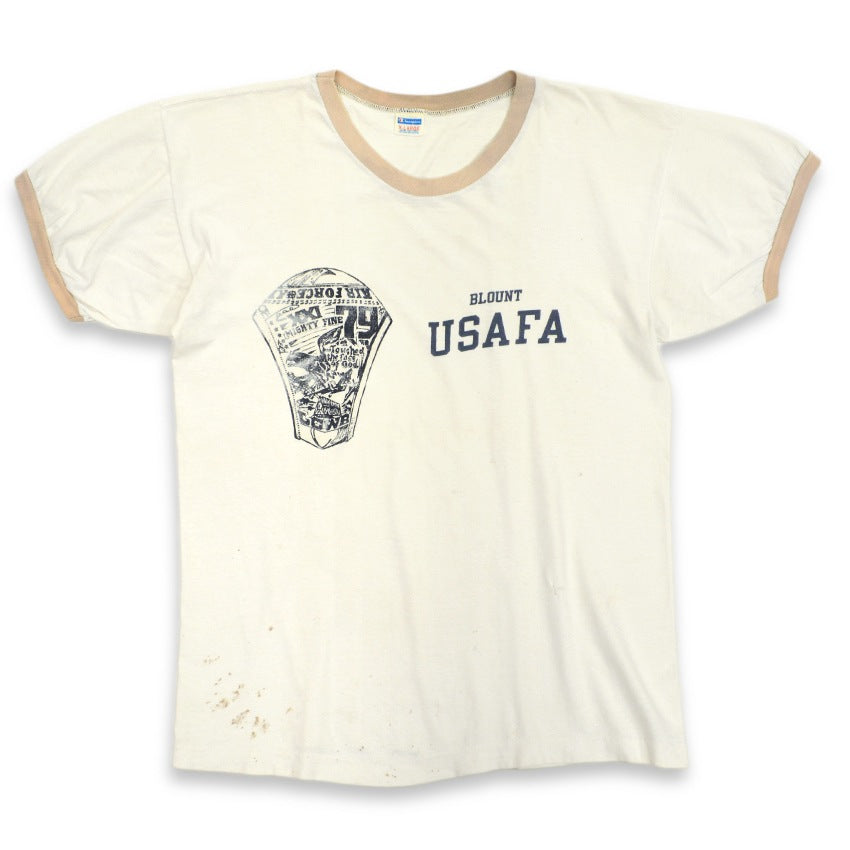 70's Champion 'USAFA' Pink Ringer T-shirts...XL