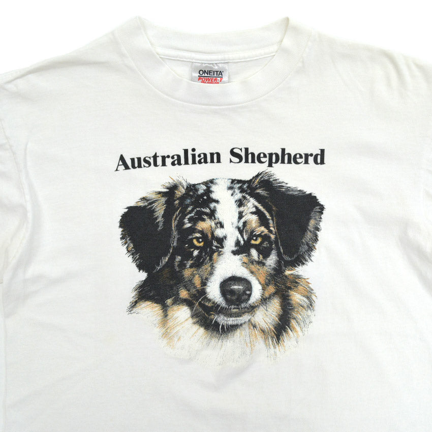 ~90's ONEITA 'Australian Shepherd' dog print T-shirt... XL