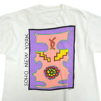 ~90's SOHO NEW YORK Large Size Modern Art T-Shirt... about XL