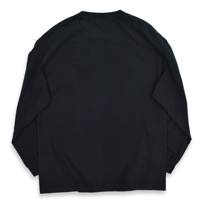 BLACK PLAIN L/S SHIRTS SWEATER RIB...