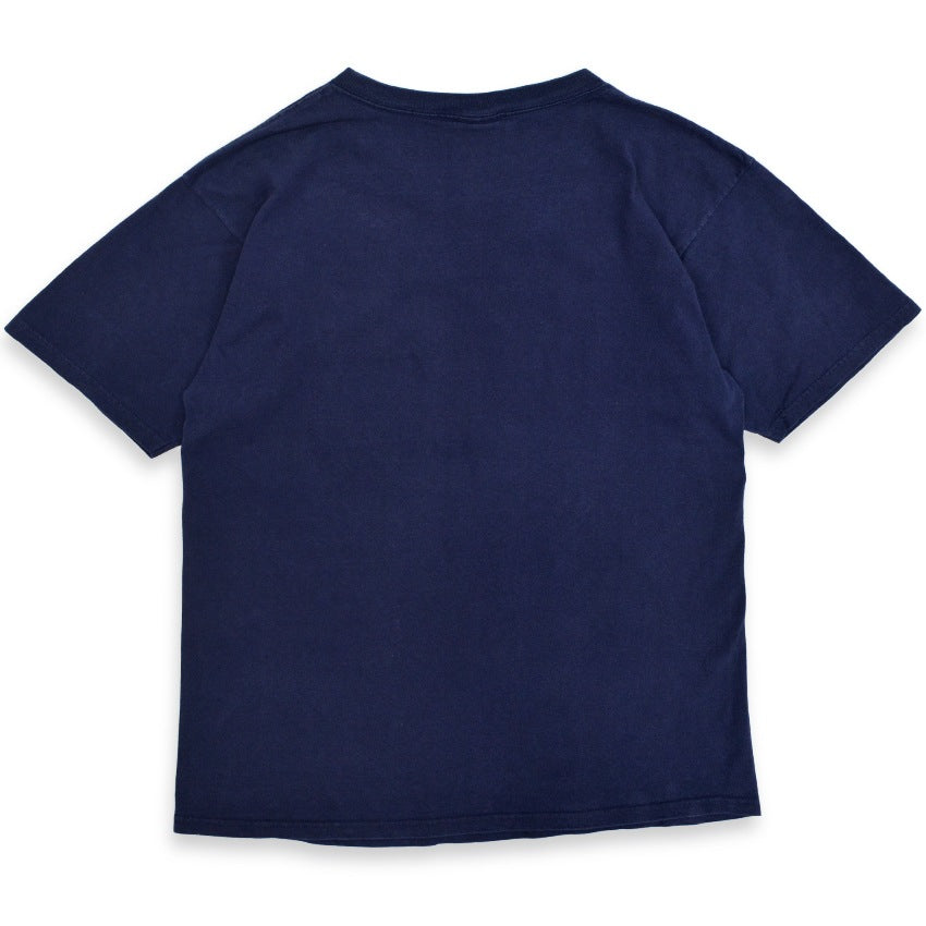 90's~ CHEETAH NAVY ONE POKET T-SHIRT... L