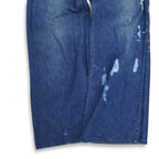 ~60's USNAVY DUNGAREES BLEACHED INDIGO DENIM TROUSERS...