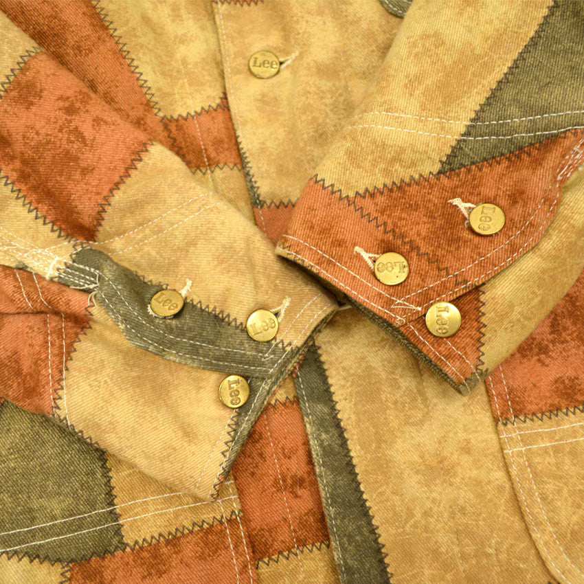 70's Lee Print Patchwork Boa Lining Coverall... Mint