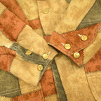 70's Lee Print Patchwork Boa Lining Coverall... Mint