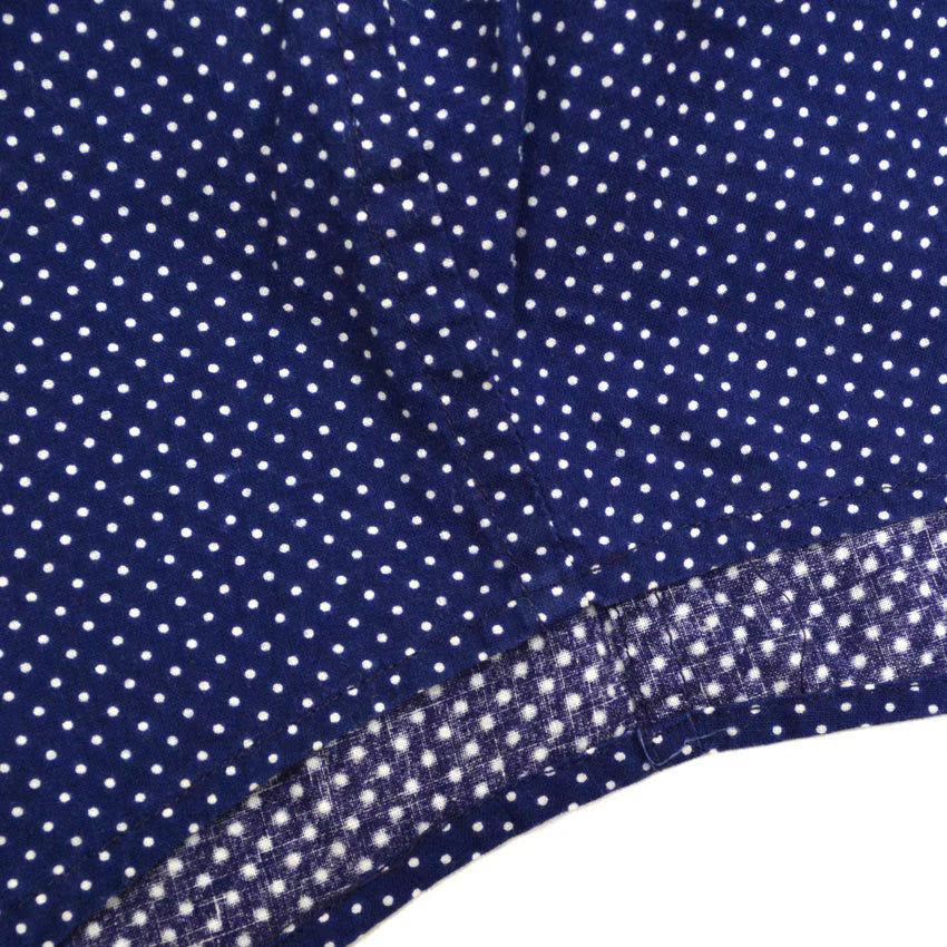 ~70's Small Polka Dots All Cotton Shirt... about S