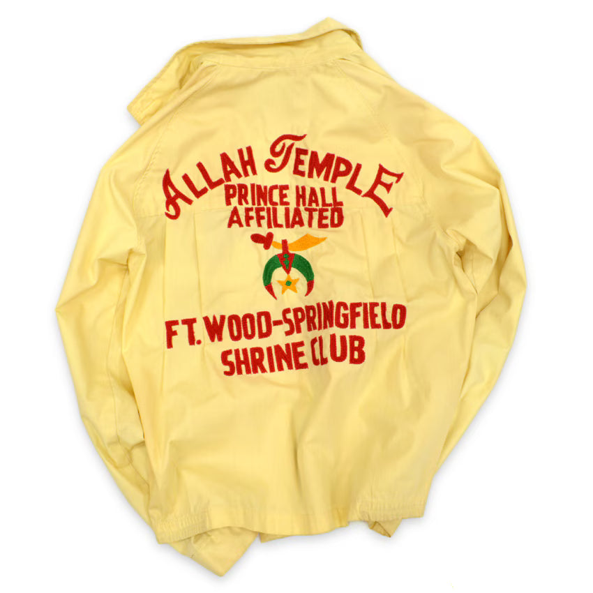 ~60's CAMPUS 6-tier embroidered Shriner jacket... M-LONG