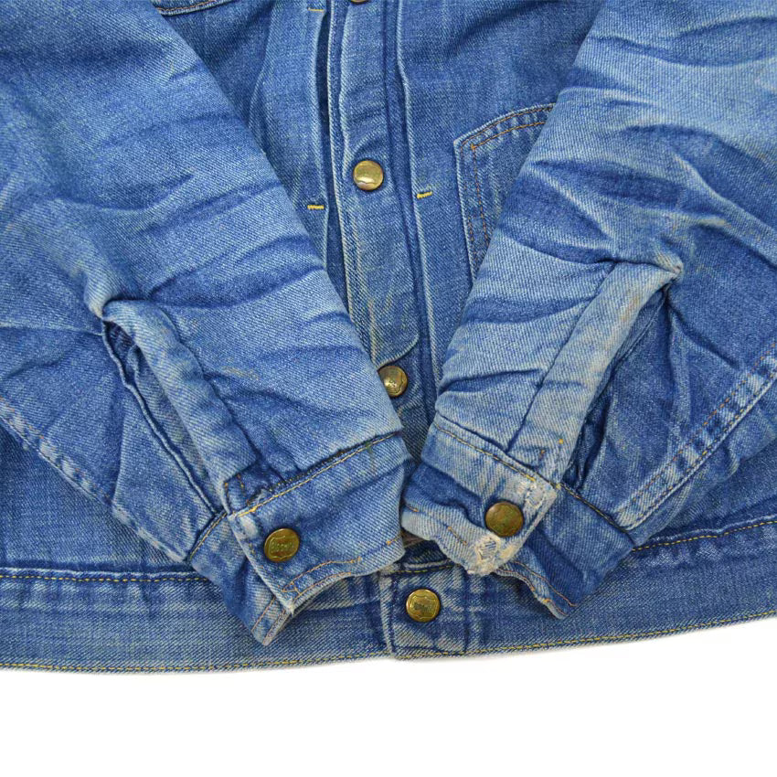 60's BIG SMITH Buckaroo Denim Jacket Orange Boa HIGE... 40
