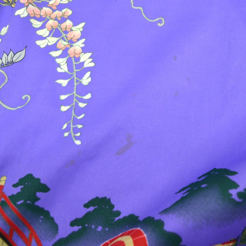 80s-era KIMONO Ukiyo-e Souvenir Robe, Made in Japan...