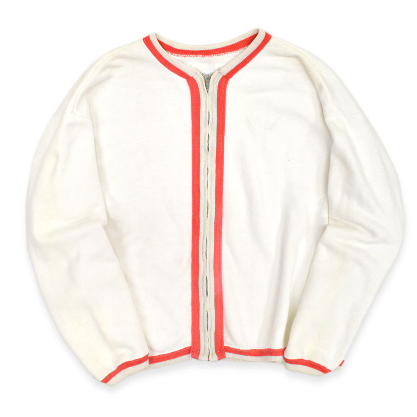 50's~ ALL COTTON ZIP UP SWEAT CARDIGAN...
