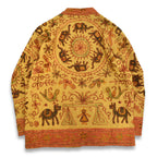 90's ORVIS Indian Cotton Embroidered Jacket with Fish Buttons... M