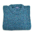 80s LAND'S END Irish-made marble-colored hand-knitted sweater...