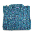 80s LAND'S END Irish-made marble-colored hand-knitted sweater...