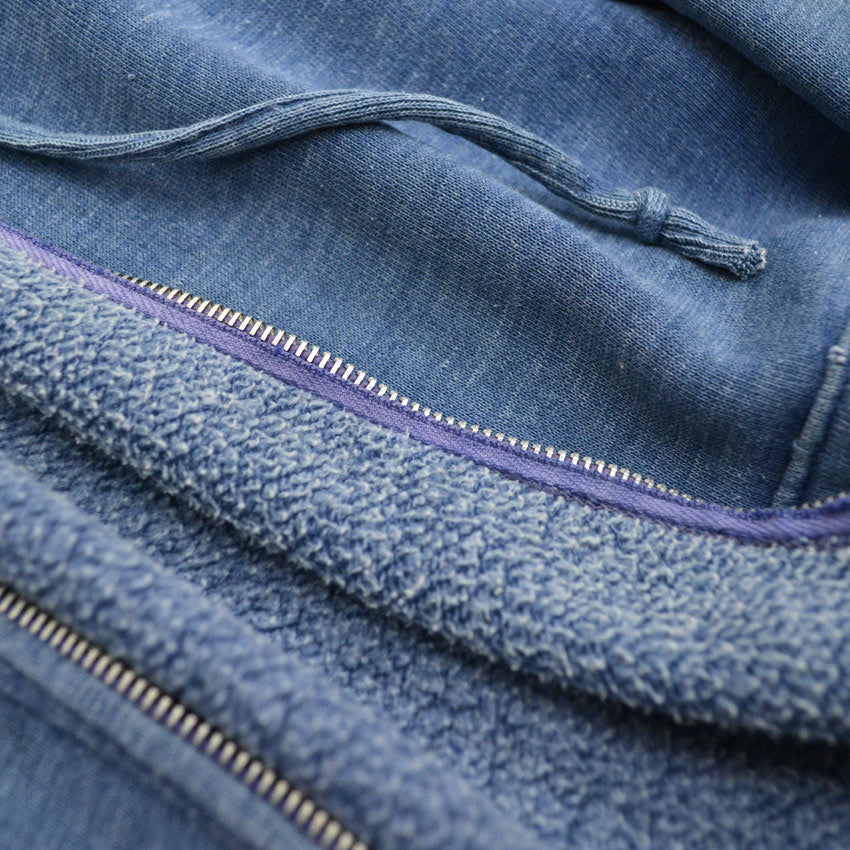 ~70's Faded Color Sweat Zip Up Hoodie with Separate Pockets...