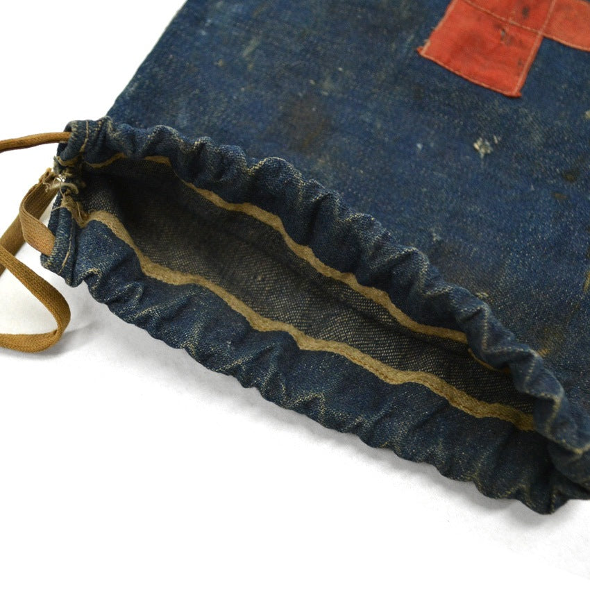1910's WW1 ERA AMERICAN RED CROSS DENIM DITTY BAG...