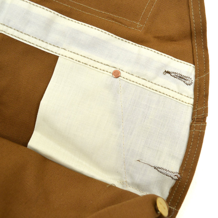 1970's DEADSTOCK CARHARTT BROWN DUCK DOUBLE KNEE OVERALL... W36 L28