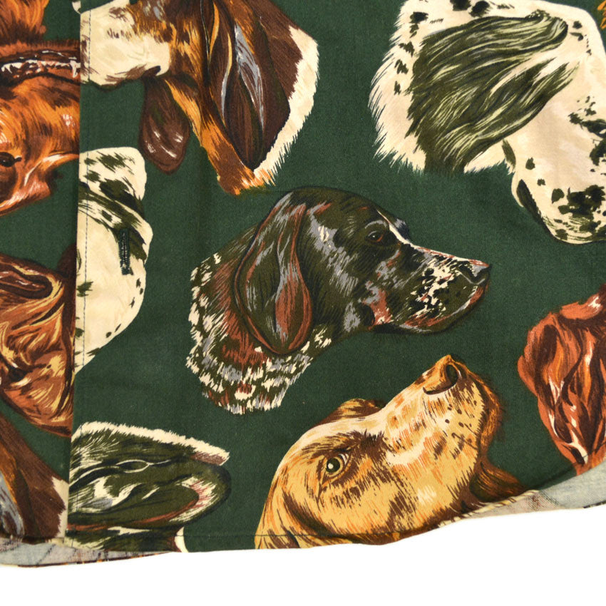 1980's BANANA REPUBLIC SAFARI & TRAVEL DOG PRINT SHIRT ... M
