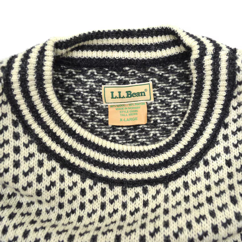 1980's〜 L.L.BEAN Birdseye Norwegian Sweater ... XL