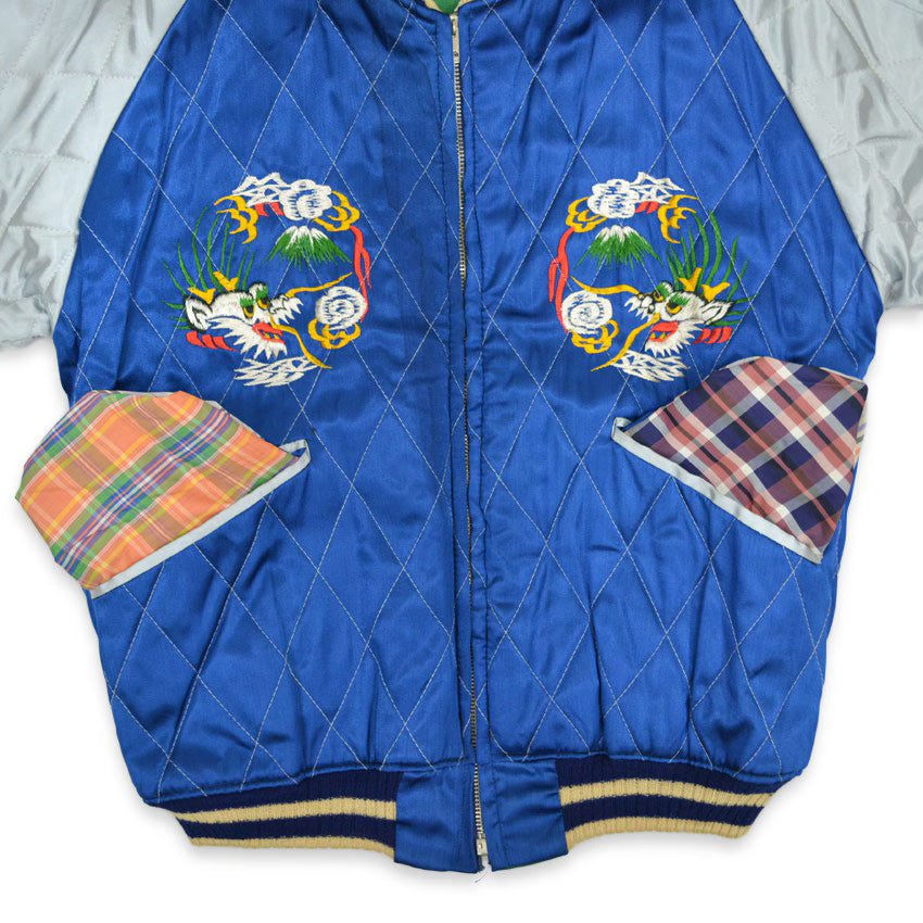 1950s JAPAN SOUVENIR JACKET (Sukajan) with Tiger Face and TTS Zipper...