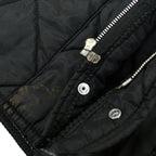 1990's BIG SMITH ALL BLACK QUILTED JACKET...M