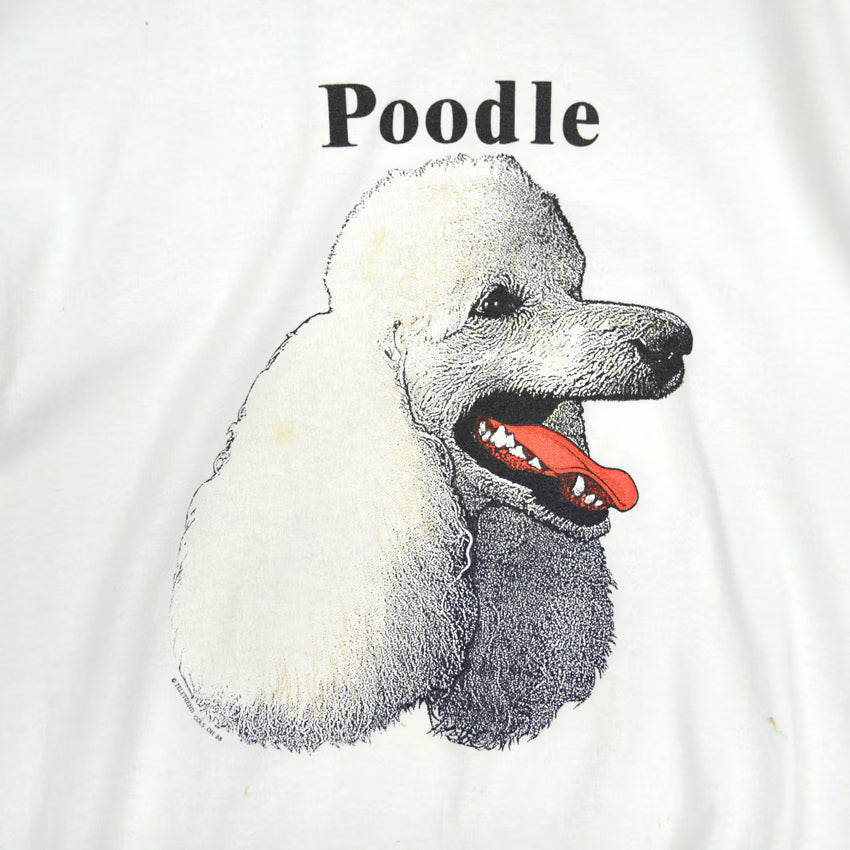 1980's Hanes BEEFY-T Poodle Dog Print T-shirt ... XL