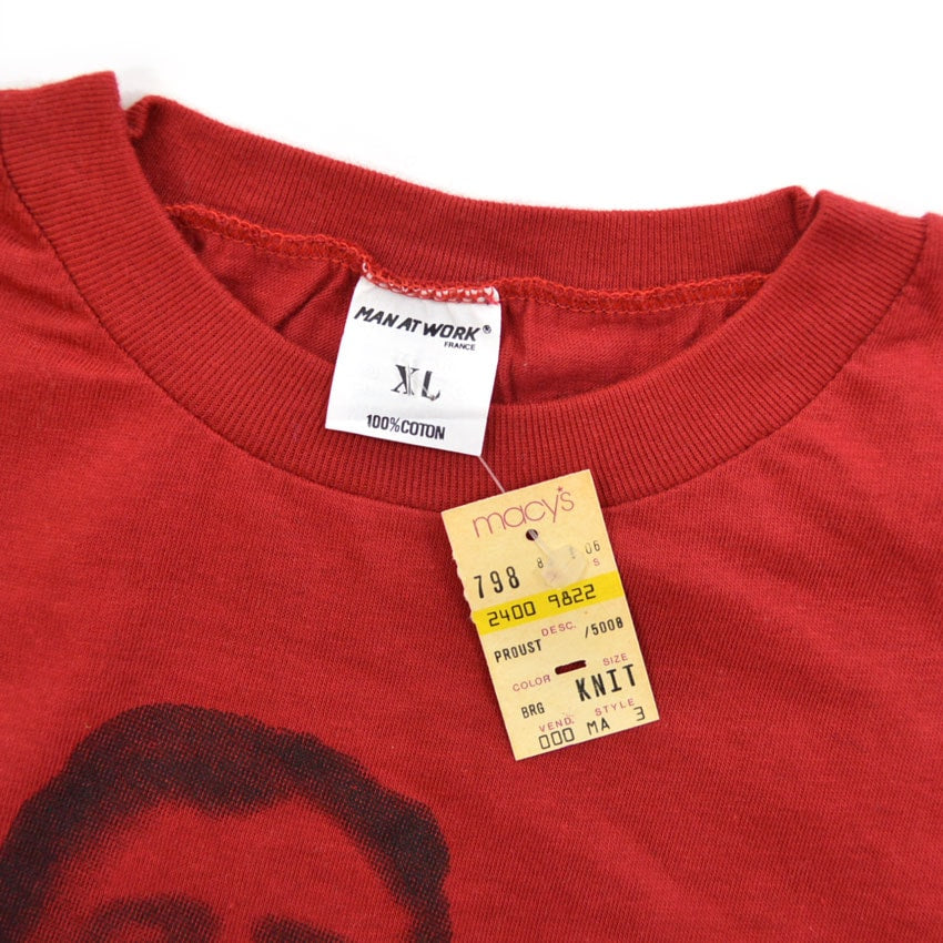 ~1990s Deadstock MAN AT WORK Marcel Proust Novelist T-shirt ... XL