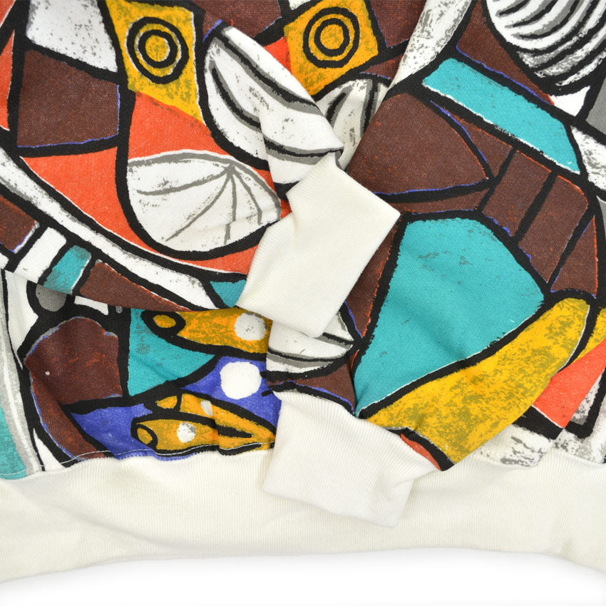 1980s Deadstock Picasso "Woman Sitting in Front of a Window" All Over Print Sweatshirt... L