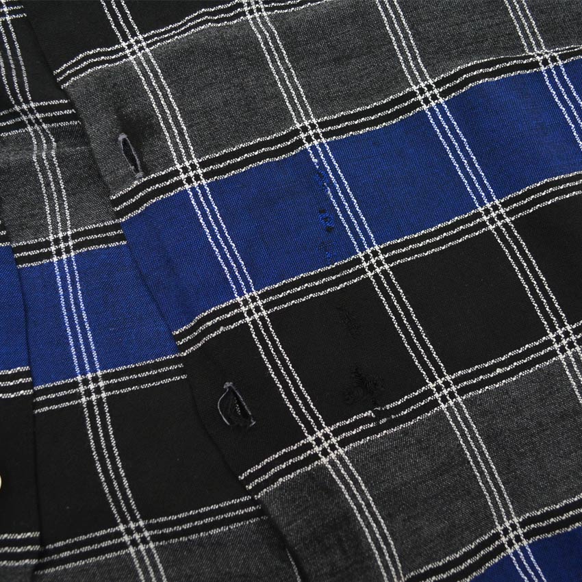 ~60's Truval Plaid Rayon Shirt...M