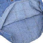 1970's ON TIME DENIM PATCHWORK PULL OVER SHIRT...L