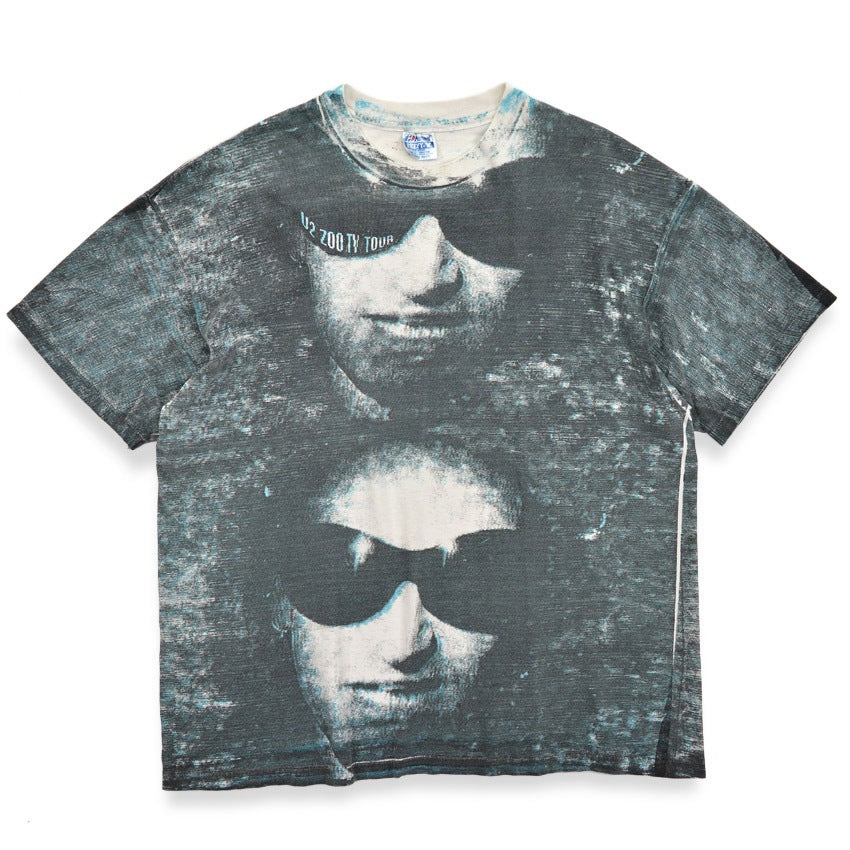 1990's Hanes U2 ZOO TV TOUR ALL OVER PRINT T-SHIRT... XXL