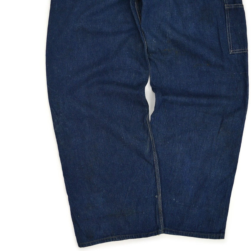 1940's~ PAYDAY JC PENNEY CO DENIM OVERALL DARK... W39